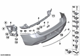 Genuine Rear Lower Bumper Decorative Trim Strip Line Sport 51 12 7 273 796