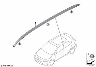 Genuine Right Roof Rails Silver Burnished 51 13 7 322 400