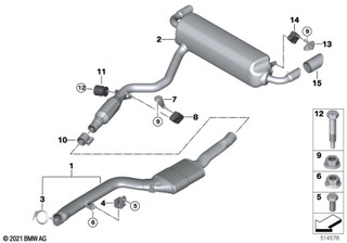 Genuine Exhaust Tail Pipe Trim Chrome 90mm Diameter Tailpipe 18 30 8 686 703