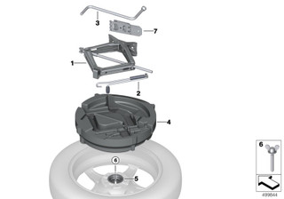 Genuine Lifting Jack Spare Wheel Bracket 71 15 1 180 625