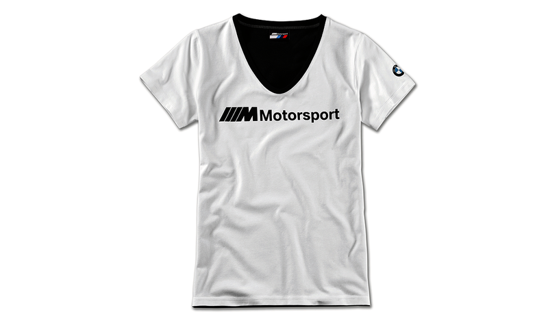 Genuine Womens Ladies M Motorsport Logo V Neck T-Shirt 80 14 2 461 071