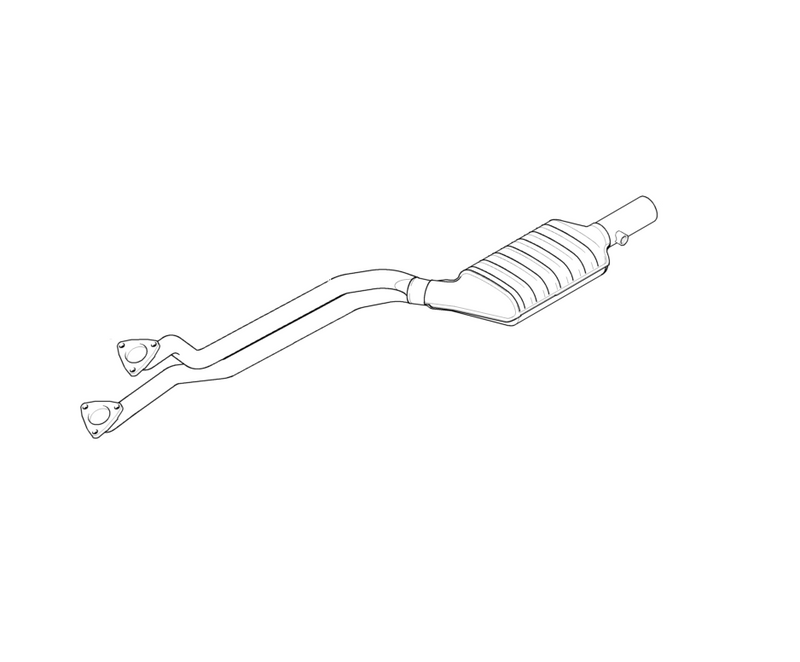 Genuine Front Exhaust Silencer/Muffler 18 10 1 427 026