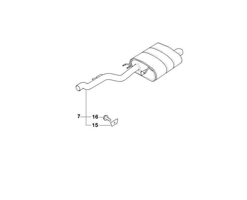 Genuine Exhaust Silencer/Muffler Bracket 18 20 1 435 402