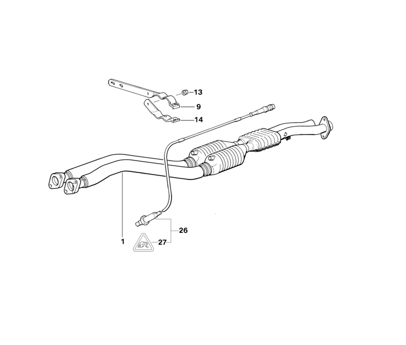 Genuine Exhaust System Suspension Support Bracket 18 30 1 404 845