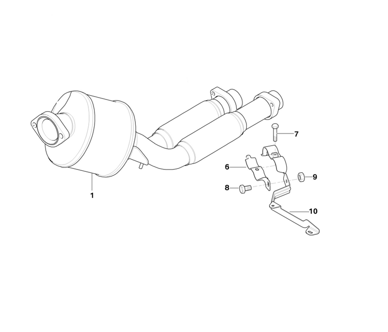 Genuine Exhaust System Suspension Support Bracket 18 21 2 247 981