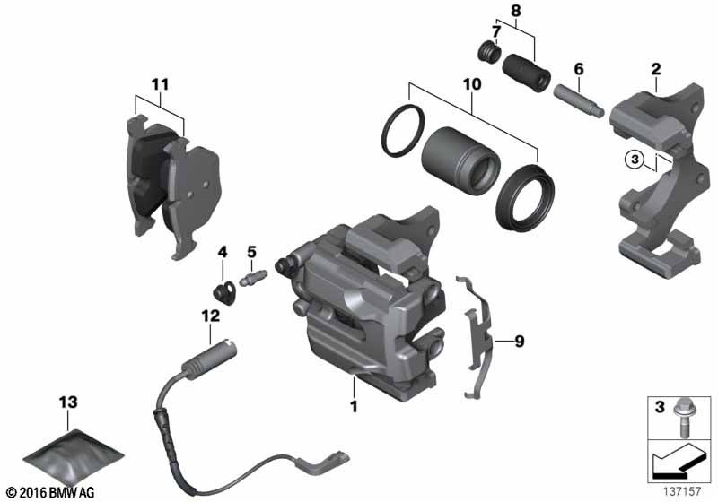 Genuine Rear Right Left Brake Pads Repair Kit S4007 Replacement 34 21 2 283 366