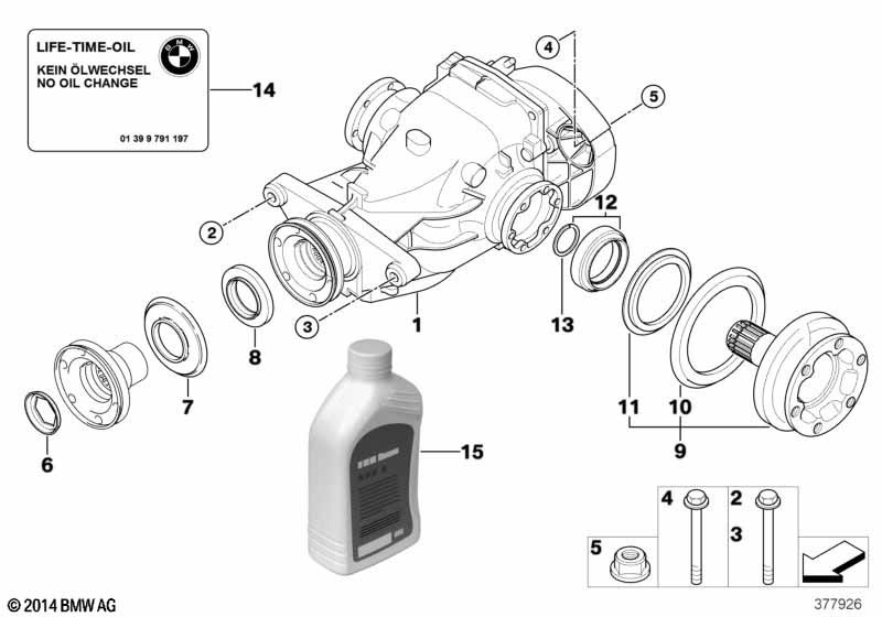 Genuine 1L Gear Differential Diff Oil 1 Litre Synthetic OSP 83 22 2 365 987