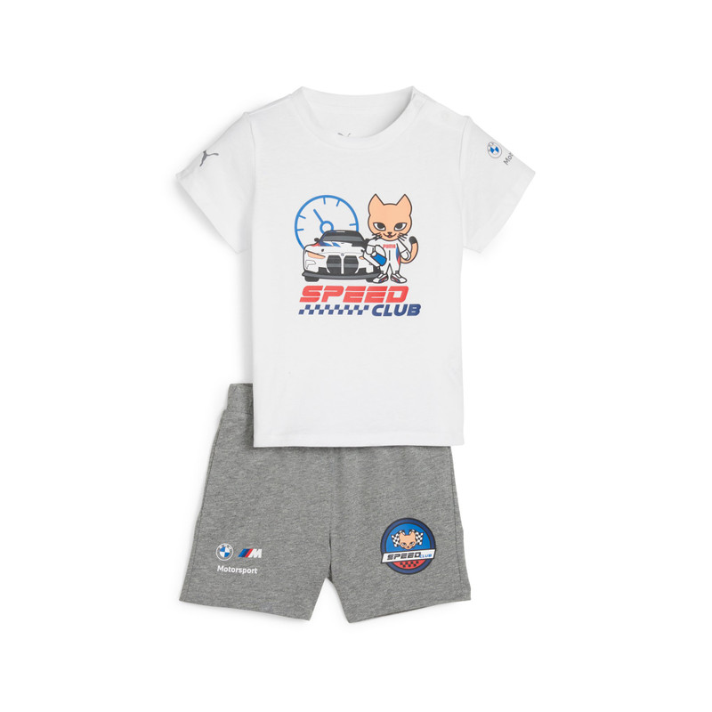 Genuine M Motorsport Baby Toddler Set White Grey Shorts T Shirt Tee Top 80 14 5 B31 949
