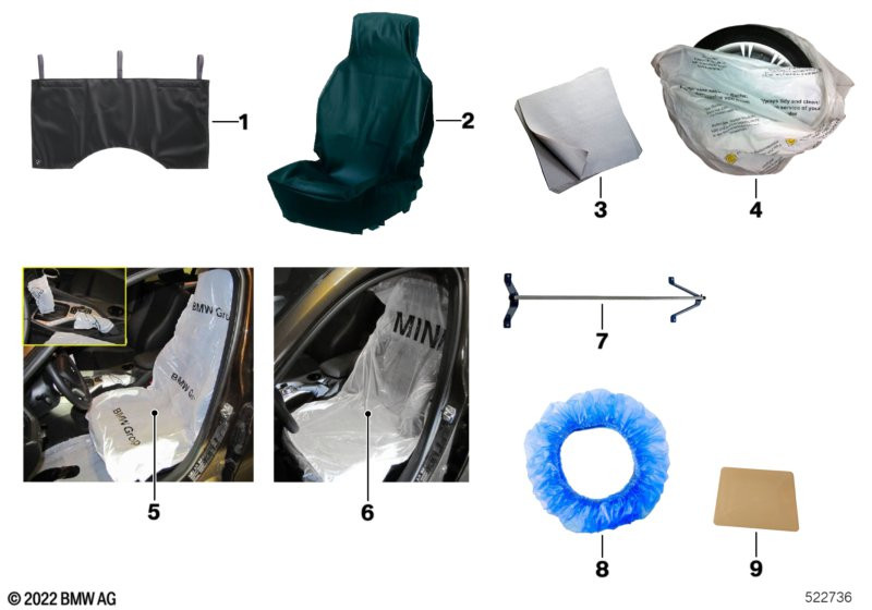 Genuine Protective Seat Cover 200 Pieces 4 In 1 83 19 5 A24 404