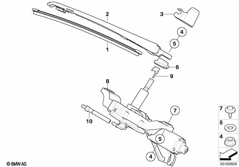 Genuine Rear Window Windscreen Water Spray Nozzle Jet Spare 67 63 7 194 798