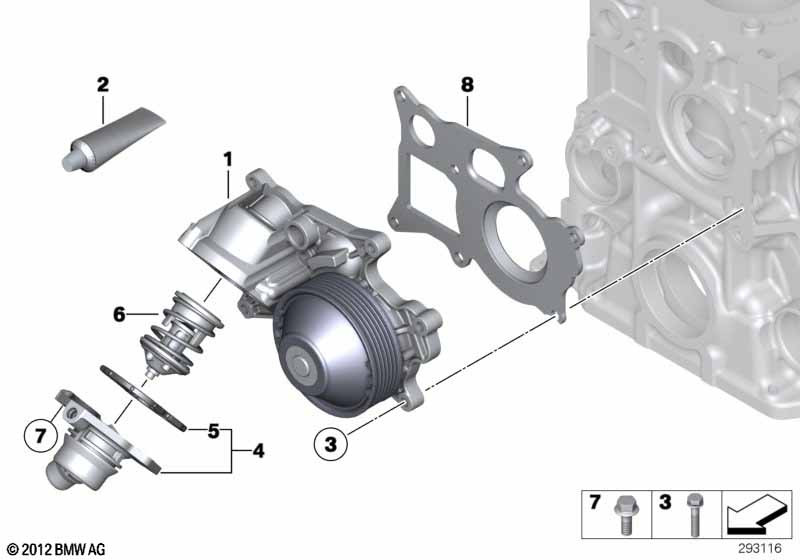 Genuine Engine Cooling Thermostat Replacement Spare Part 11 51 8 512 234