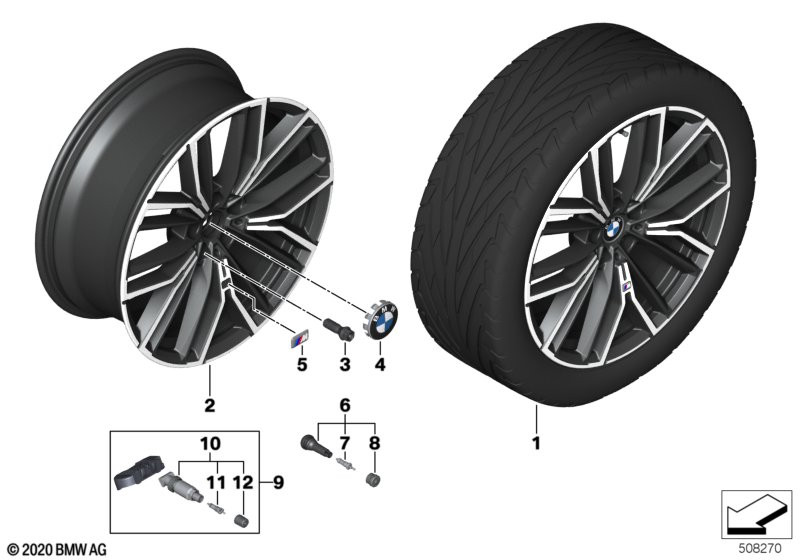 Genuine 20" Wheel Rim Disc Alloy Jet Black Matt 8Jx20 ET:30 36 11 8 747 236