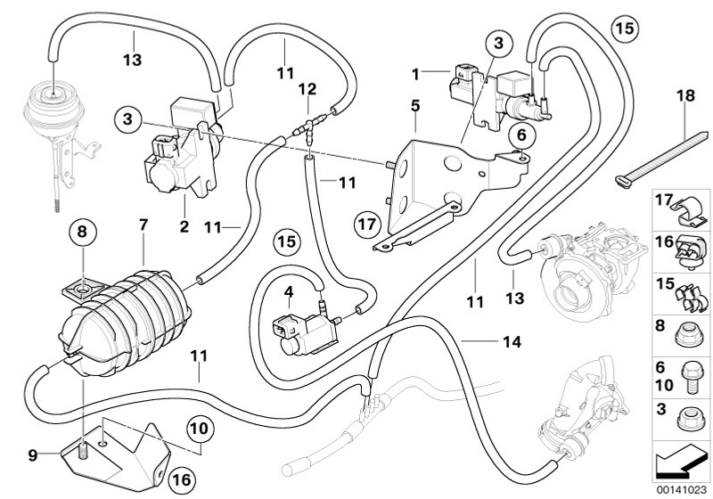 Genuine Vacum Control Engine Turbo Charger Pressure Converter 11 65 7 793 032