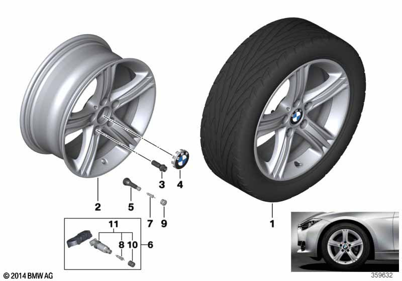 Genuine 17" Wheel Rim Disc Alloy Reflex Silver 7.5Jx17 ET:37 36 11 6 796 242