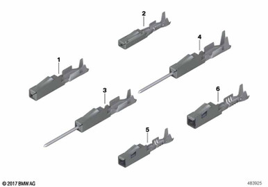 Genuine Connector Contact Pin Jack 3 Pieces MQS 0.2mm-0.35mm 61 13  