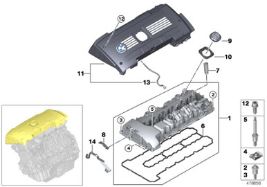 Genuine Engine Cylinder Head Cover 11 12 7 548 196 - BMW Shop