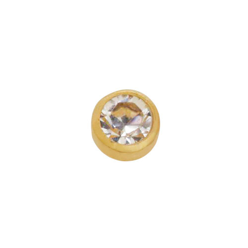 DR. PIERCE 24KT GOLD BEZEL 2MM STUD #95607