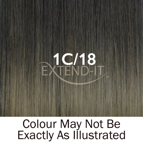 20" EXTEND-IT HAIR EXTENSIONS - BLACK ESPRESSO CREAM OMBRE #1C/18