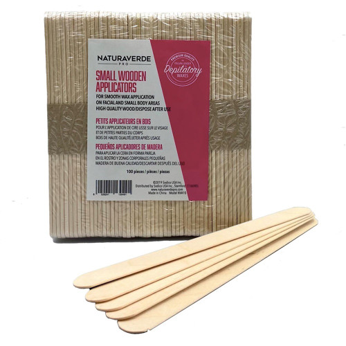 NATURAVERDE WAX WOODEN APPLICATORS 100PC - SMALL