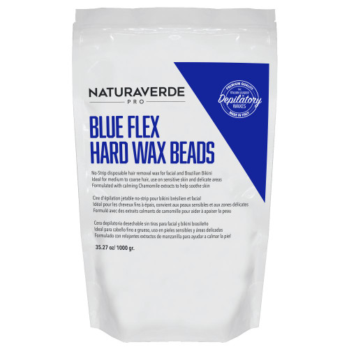NATURAVERDE FLEX HARD WAX BEADS 35OZ - BLUE