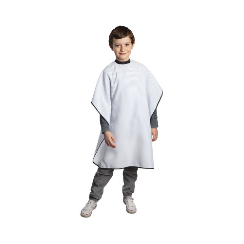 BP STRIPED POLY BARBER KIDS CAPE