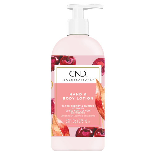 CND SCENTSATIONS HAND & BODY LOTION 976ML - BLACK CHERRY & NUTMEG