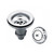 LANVAIN DESIGN CHROME METAL BASKET STRAINER AND DRAIN