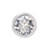 WHITE GOLD 14KT 2MM BEZEL STUD