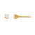 #32C STUD 24K GOLD PLATED 3MM CZ