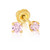 #39C STUD 24K GOLD PLATED 3MM CZ