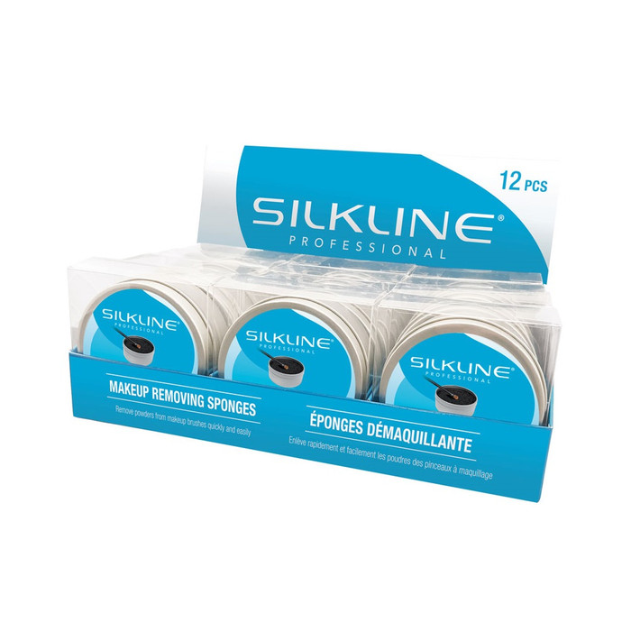 SILKLINE MAKE-UP REMOVING SPONGE 12PC