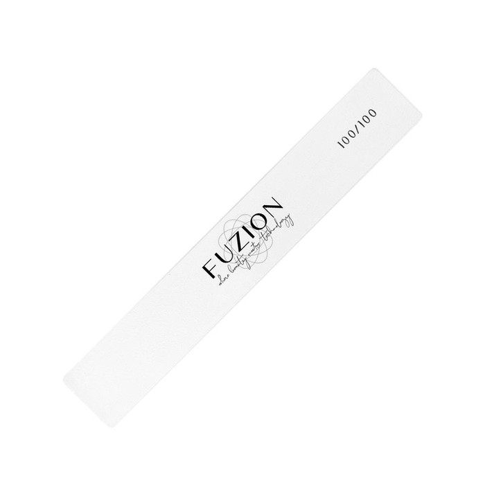 FUZION WHITE RECTANGULAR FILE - 100/100 GRIT - SINGLE