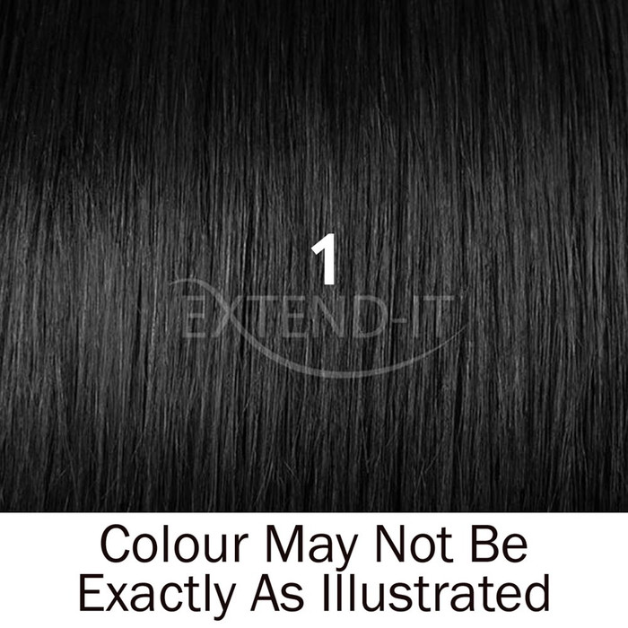 16" EXTEND-IT HAIR EXTENSIONS - BLACK CHARCOAL #1