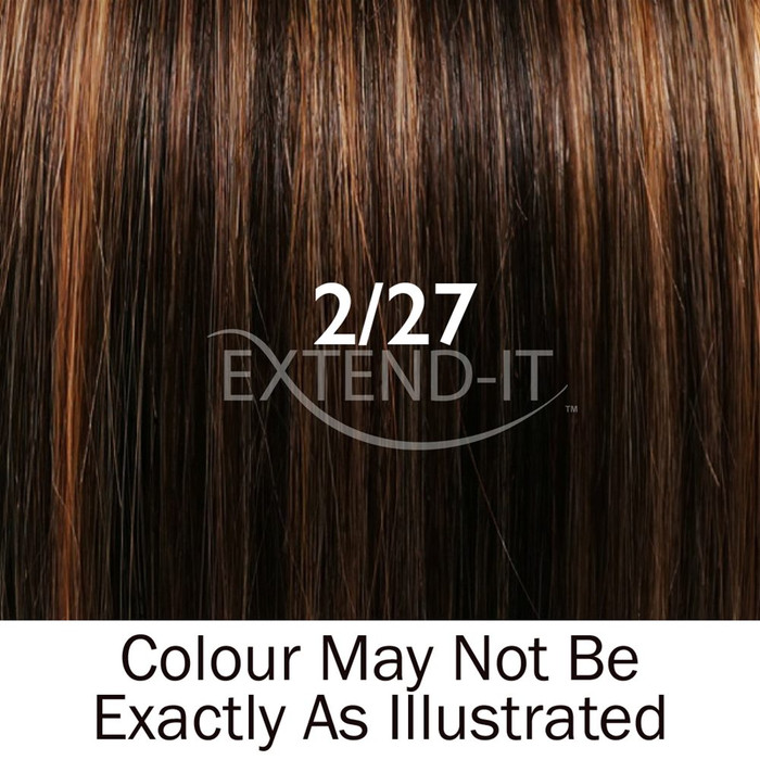 16" EXTEND-IT HAIR EXTENSIONS - DARK CHOCOLATE CARAMEL #2/27