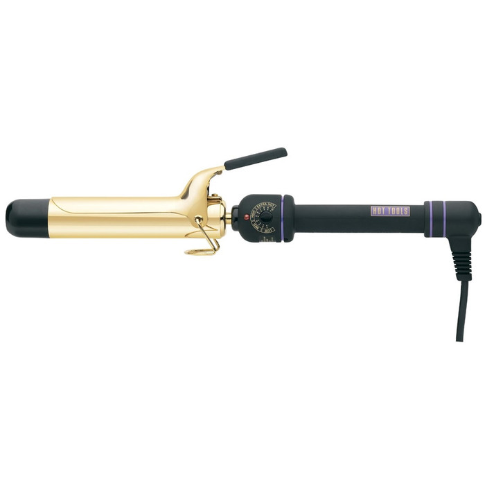 HOT TOOLS 24K GOLD 1-1/4" SPRING CURLING IRON