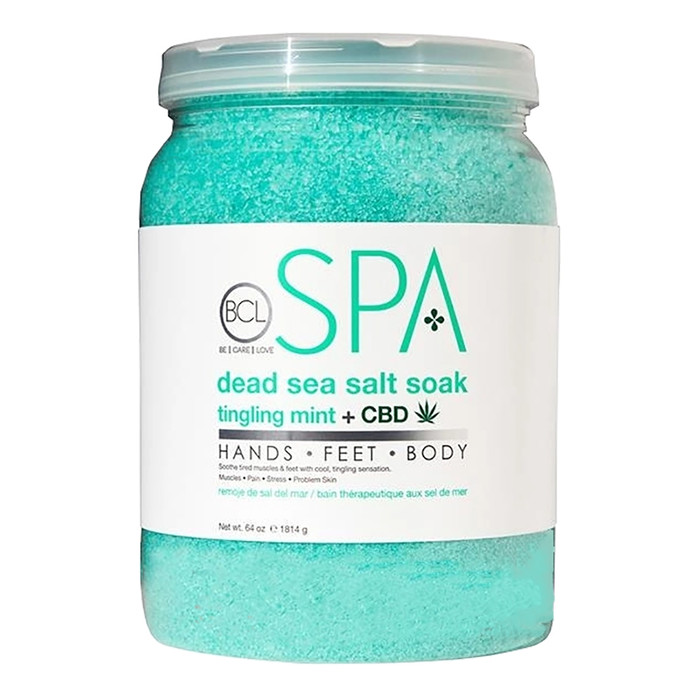 BCL SPA TINGLING MINT & CBD DEAD SEA SALT SOAK 1814G