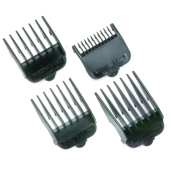 WAHL BLACK CLIPPER GUIDES (SET OF 4)