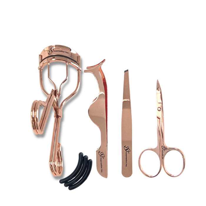 SST EYELASH & BROW 4PC TOOL SET - ROSE GOLD