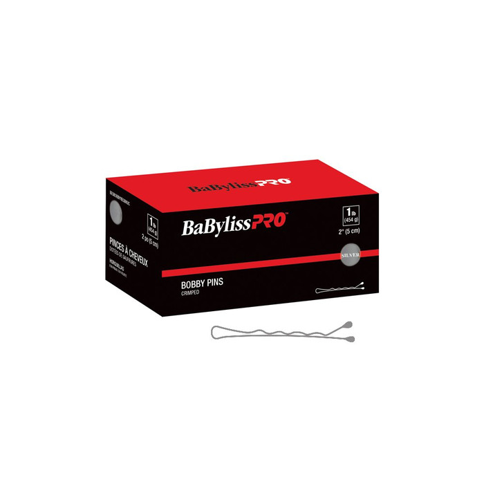 BABYLISS 2" 1LB BOBBY PINS - SILVER