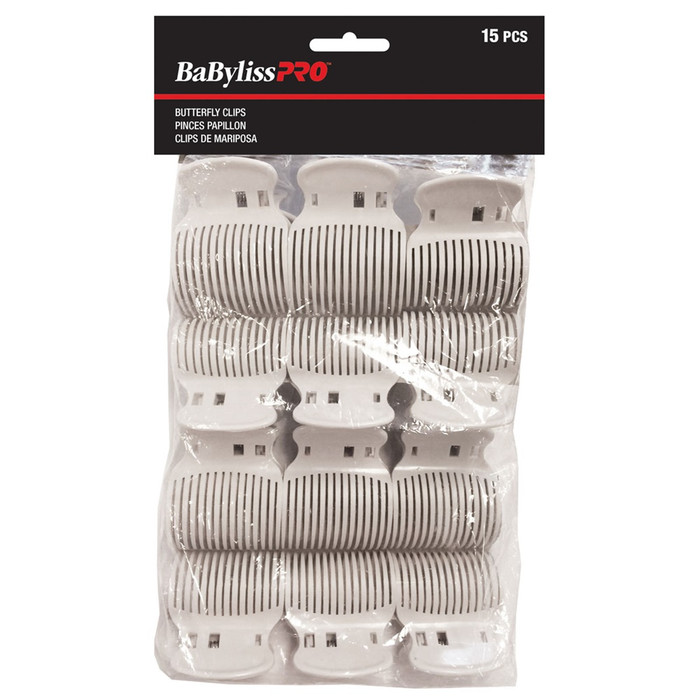 BABYLISSPRO BUTTERFLY ROLLER CLIPS (15PK)