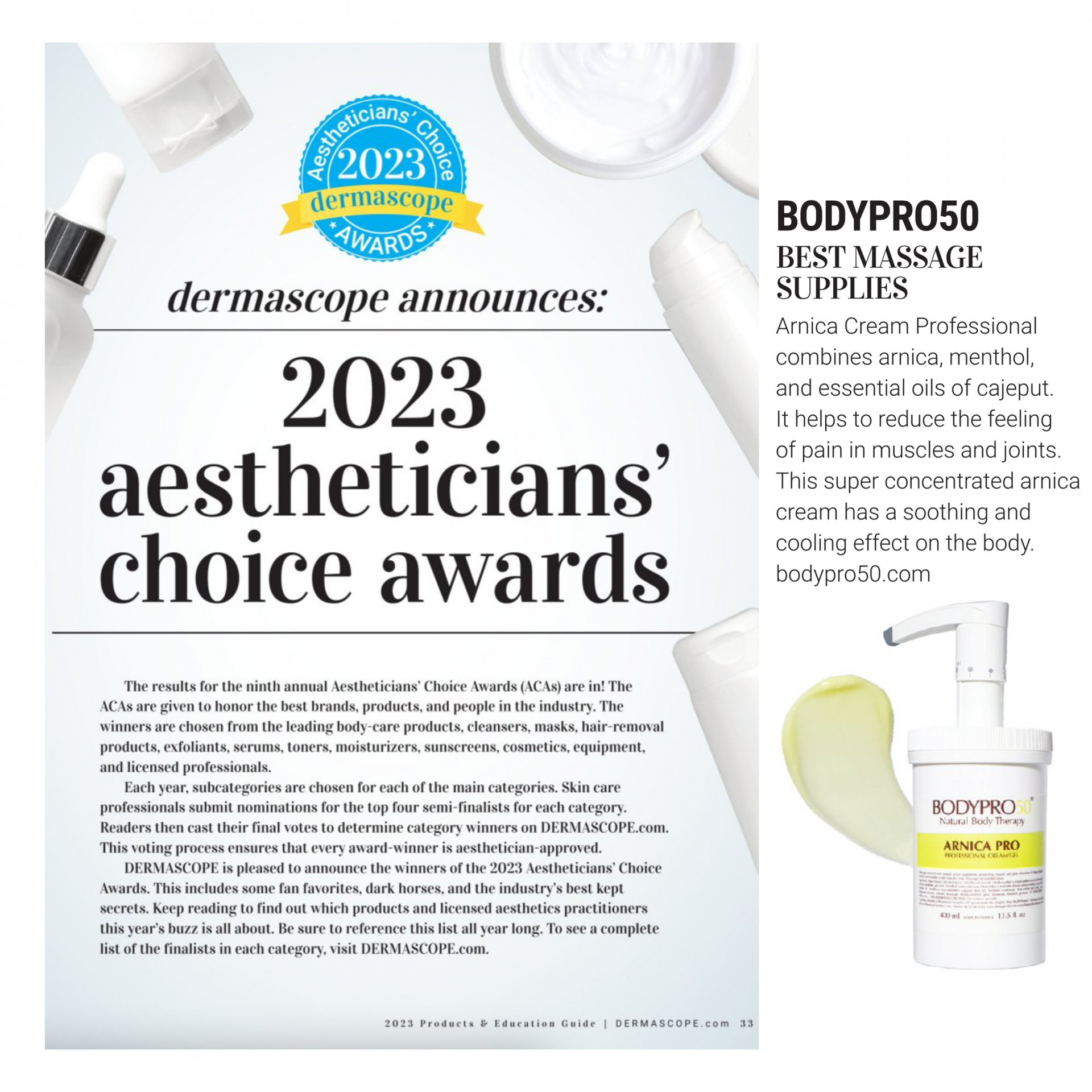 BODYPRO50 WINS BEST MASSAGE SUPPLIES 2023