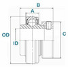 NA213-40 FYH Ball Bearing Insert 2-1/2 in