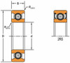 R4 2RS Double Seal 1/4" X 5/8" X .196"