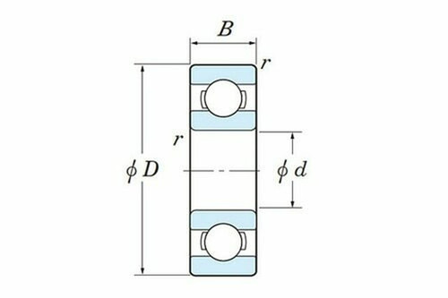 Nachi 6010-2NSE9 CM Rubber Seal Ball Bearing – 50x80x16, 6010 2RS Equivalent (Japan)