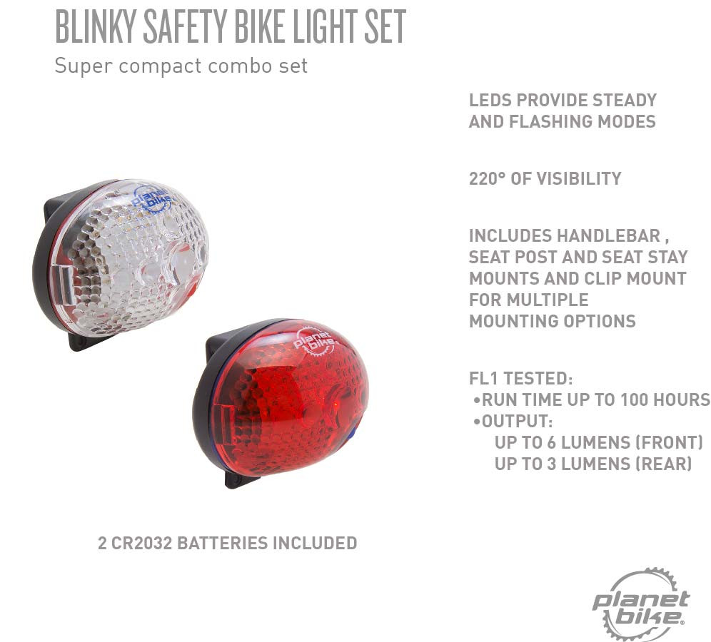 Planet Bike Blinky Safety Light Set - Modern Bike