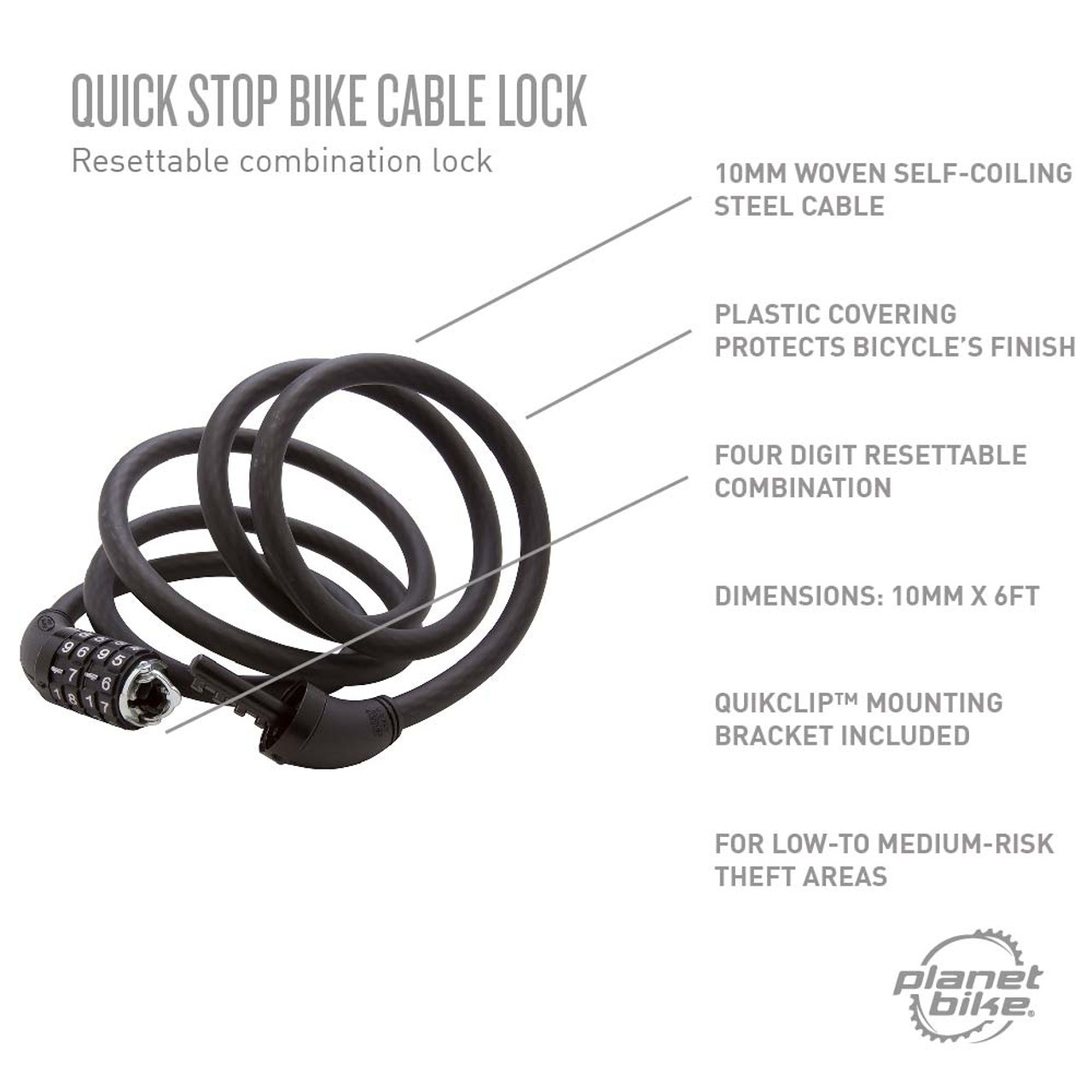 combination cable bike lock