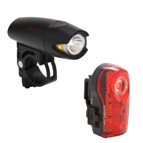 Blaze® 210 SL & Superflash USB bike light set