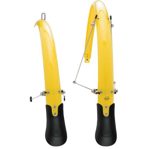 Commuter yellow bike fenders - 700c x 45mm