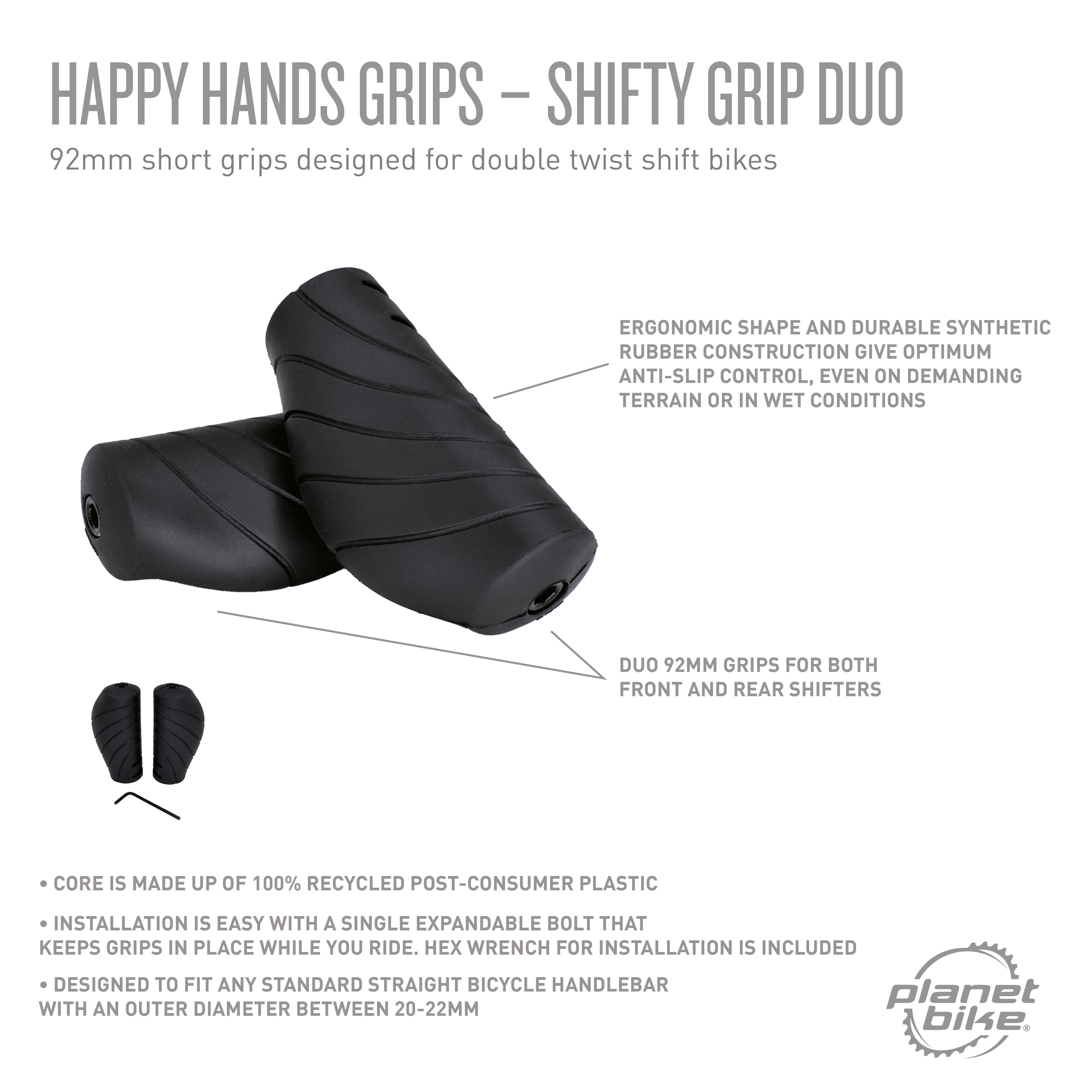 Happy Hands Shifty Grips Duo | Planet Bike