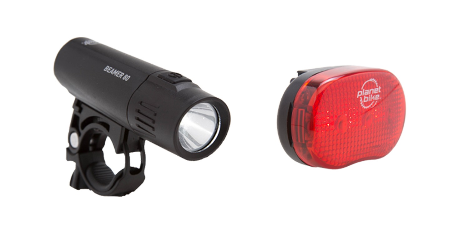 Meet the Beamer 80 / Blinky 3 Compact Urban Bike Light Combo Set